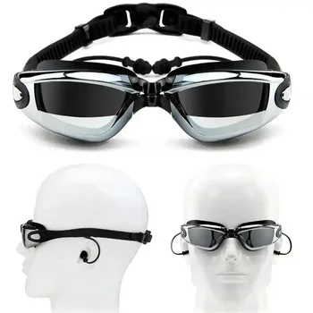 نظارات السباحة الكبار المحترفين تجمع نظارات الضباب المضادة الرجال النساء الحماية من الأشعة فوق البنفسجية البصرية للماء السباحة نظارات مع هداسو