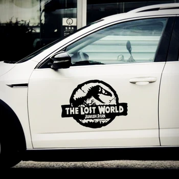 حديقة الديناصورات ديناصور السيارة ملصقات مضحك الإبداعية الديكور الشارات على أبواب السيارات ضبط التصميم الفينيل D21