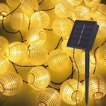 للماء فانوس الشمسية سلسلة أضواء خرافية 6.5 M 30 LED في الهواء الطلق إكليل باحة ضوء الطاقة الشمسية مصباح عيد الميلاد ديكور الحديقة
