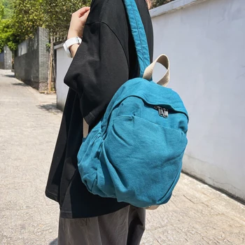الصيف الجديدة بلون المرأة عارضة حقيبة قماش بسيطة الأزياء الرياضية الطالب حقيبة