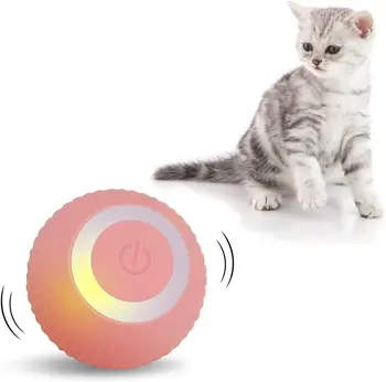 ذكي القط اللعب التلقائي المتداول الكرة الكهربائية القط لعب تفاعلية للقطط التدريب الذاتي تتحرك هريرة اللعب الحيوانات الأليفة الملحقات