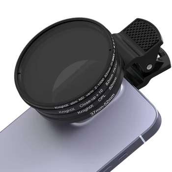 KnightX الهاتف المحمول عدسة العالمي المستقطب عدسة الكاميرا CPL نجم متغير فلتر ND لجميع الهواتف الذكية 37mm 40.5 mm 52mm