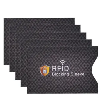 RFID حجب الأكمام بطاقات NFC الخصم من بطاقة الائتمان حامي مانع سرقة الهوية منع مجموعة للرجال والنساء حالة بطاقة مصرفية