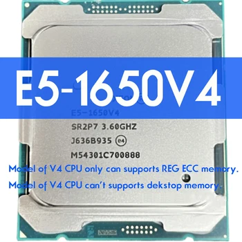 زيون E5 1650 V4 المعالج SR2P7 3.6 GHz 6-النوى مأخذ 140W Smart Cache LGA 2011-3 وحدة المعالجة المركزية 1650V4 Atermiter X99 DDR4 اللوحة عدة