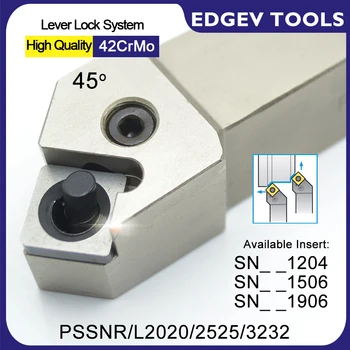 EDGEV 45 درجة PSSNL PSSNR2020K12 PSSNR2525M12 PSSNR2525M15 PSSNR3232P15 الخارجية باستخدام الحاسب الآلي تحول أداة حامل SNMG120408 SNMG190612