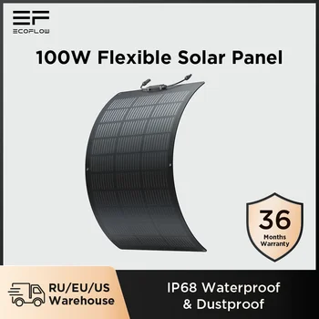 EcoFlow 100W مرنة لوحة للطاقة الشمسية الألواح الشمسية IP68 للماء شمسية كاملة كفاءة عالية وحدات الطاقة الشمسية