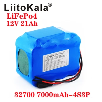 LiitoKala 32700 Lifepo4 بطارية حزمة 4S3P 12.8 V 21Ah مع 4S 20A الأقصى 60A متوازنة BMS الكهربائية قارب الطاقة دون انقطاع