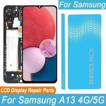100 ٪ الأصلي شاشة LCD Samsung Galaxy A13 4G A135F LCD لمس شاشة جهاز الالتقاط الرقمي الجمعية إصلاح جزء ل A13 5G A136U LCD
