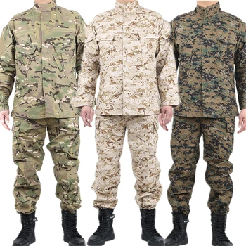 الرجال الملابس القتالية الزي العسكري Windproof التكتيكية ملابس التمويه الجيش الدعاوى ميليتار الصيد بدلة سفاري معطف+Pant Set