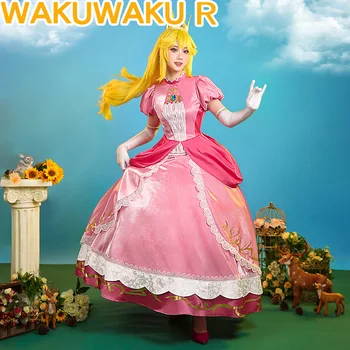 في الأوراق المالية الخوخ تأثيري لعبة تأثيري 【S-3XL】WakuWaku-R الأميرة تأثيري اللباس لطيف الأميرة تأثيري النساء الوردي بالاضافة الى حجم اللباس