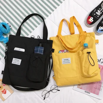 حقيبة المرأة حقيبة ستايجلايت الإناث المتسوق الأزياء بسيطة نوعية يد مصمم الكورية الكتف أكياس قماش للنساء حمل