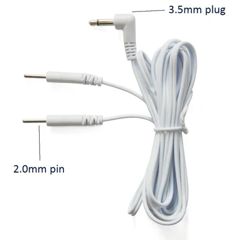 10 قطع الغيار 2-دبوس الكهربائي يؤدي الأسلاك موصل الكابلات جاك العاصمة الرأس 3.5 ملم اتصال العلاج الطبيعي آلة أو عشرات وحدة