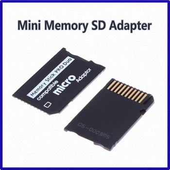 ميني Memory Stick Pro Duo قارئ بطاقة جديدة مايكرو SD TF إلى MS Pro محول بطاقة مزدوجة واحدة فتحات Sony PSP Gamepad PSP بطاقة
