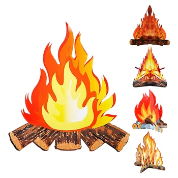 3D الكرتون المعسكر محور الاصطناعي النار وهمية لهب اطفاء سام حريق شاحنة اطفاء موضوع عيد ميلاد الحزب الديكور
