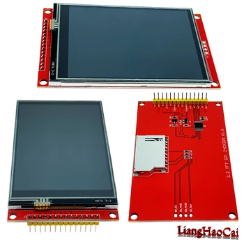 3.2 بوصة TFT LCD شاشة عرض SPI وحدة 14P لوحة اللمس 320*240 RGB SPI 4 سلك زاوية عرض واسعة ILI9341 18 دبوس 0.8 ملم