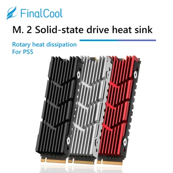 FinalCool M. 2 NVMe SSD بالوعة الحرارة M2 2280 الحالة الصلبة القرص الصلب سبائك الألومنيوم المبرد المبرد المبرد مع سيليكون لوحة الحراري