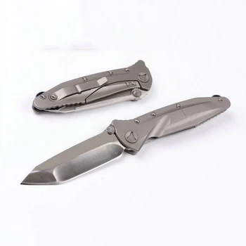 Mict DeltaFos جيب قابلة للطي سكين قطرة تانتو D2 شفرة TC4 التيتانيوم التعامل مع التكتيكية الصيد الصيد EDC بقاء أداة السكاكين