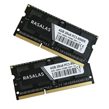 Rasalas DDR3 DDR4 RAM 4GB 8GB PC3 - 8500S 10600S 12800S 1066/1333/160Mhz SO-DIMM 1.5 V دفتر 204Pin ذاكرة الكمبيوتر المحمول Sodimm لا-ECC