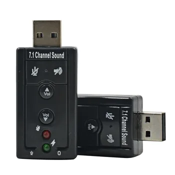 TISHRIC المهنية USB بطاقة الصوت 7.1 قناة صوت الميكروفون سماعة الصوت محول لأجهزة الكمبيوتر المحمول بطاقة الصوت USB خارجي