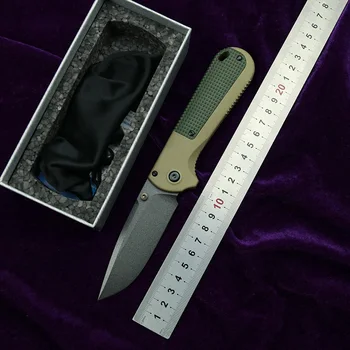 LEMIFSHE جديدة 430BK طي علامة D2 شفرة ألياف النايلون التعامل مع التخييم في الهواء الطلق الصيد بقاء جيب متعددة EDC أداة سكين فائدة