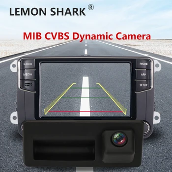 سيارة CVBS الرؤية الخلفية كاميرا ذكية دينامية مسار عكس الكاميرا مع الجذع مفتاح فولكس فاجن MIB راديو RCD330 RCD360 280B