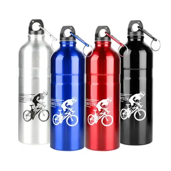 750mL الدراجة الألومنيوم زجاجة مياه الدراجة الجبلية كوب ماء زجاجة ماء الرياضة وركوب الدراجات زجاجة ماء كوب تسلق مع مشبك