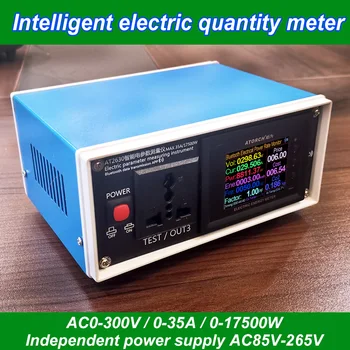 ذكي AC220V الكمية الكهربائية الكهربائية المعلمة أداة قياس عداد الطاقة الطاقة الرقمية متر مقياس التيار الكهربائي الفولتميتر