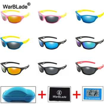 WarBlade 2020 أطفال جديدة النظارات الشمسية المستقطبة الأطفال نظارات الشمس الأولاد فتاة UV400 النظارات سيليكون نظارات الرياضة دي سول