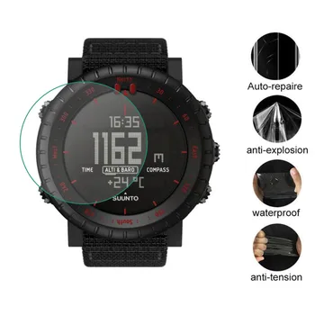 3pcs TPU لينة واضحة واقية الحرس Suunto Core مشاهدة GPS الرياضة كل أسود Smartwatch حامي الشاشة غطاء (وليس من الزجاج