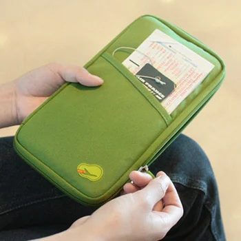 بطاقة متعددة الوظائف حزمة حقيبة السفر جواز سفر تذكرة منظم للرجال والنساء ID حامل حقيبة التخزين
