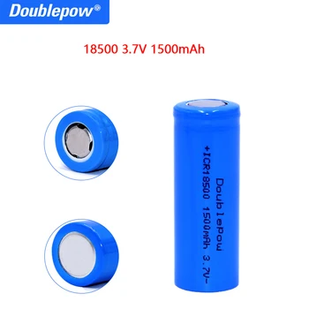 Doublepow 100 ٪ حقيقي capacity18500 1500mAh 3.7 1500mAh بطارية قابلة للشحن 18500 Bateria Recarregavel الليثيوم li-ion Batteies