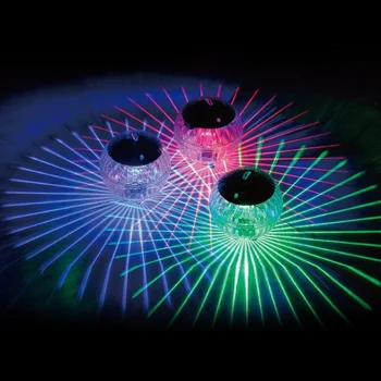 في الهواء الطلق العائمة تحت الماء الكرة مصباح تعمل بالطاقة الشمسية تغيير لون سباحة الطرف الليل ضوء الفناء بركة حديقة مصباح