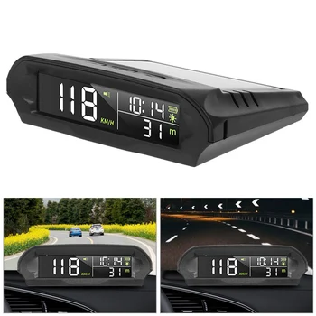 سيارة هود عداد السرعة رئيس متابعة العرض على مدار الساعة لتحديد المواقع ارتفاع درجة الحرارة الرقمية الشمسية USB تهمة اكسسوارات السيارات Cartronics العالمي
