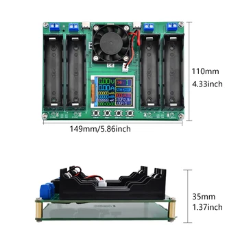 نوع C-LCD 4/1 قناة عرض قدرة البطارية اختبار ماه بطارية ليثيوم البطارية الرقمية للكشف عن وحدة 18650 بطارية مخبار