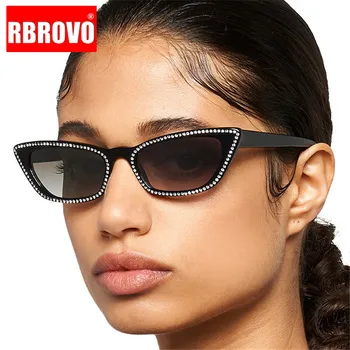RBROVO 2023 الأزياء Cateye المرأة الشمسية نظارات خمر الرجعية التسوق في شارع ونظارة التسوق De Soleil فام UV400