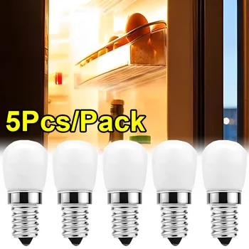 5/1PCS الصمام الثلاجة ضوء لمبة E14 ثلاجة لمبة 220 فولت مصباح LED أبيض/أبيض دافئ استبدال الهالوجين ضوء الثريا الإضاءة المنزلية