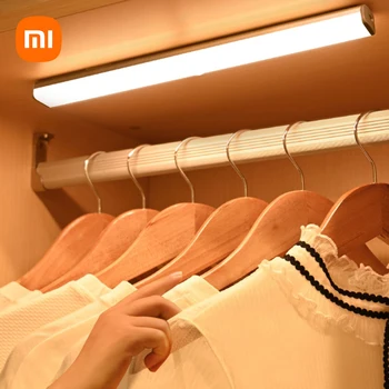 Xiaomi القابلة لإعادة الشحن مصباح ضوء استشعار الحركة اللاسلكية ليلة الصمام الخفيفة مطبخ مجلس الوزراء خزانة مصباح درج الإضاءة الخلفية