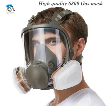 6800 مكافحة-الضباب كامل الوجه تنفس قناع الغاز الصناعي طلاء الرش تنفس سلامة عمل فلتر حماية الفورمالديهايد