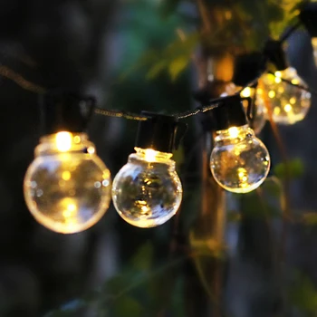 3M 6M أدى ضوء سلسلة الكرة الأرضية لمبة أضواء خرافية سلسلة G50 في الهواء الطلق فناء الحديقة إكليل الزفاف حفلة عيد الميلاد الديكور