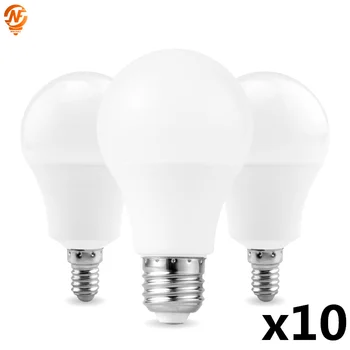 10pcs/الكثير E14 LED لمبة LED E27 LED مصباح AC 220V 240V 3W 6W led 9W 12W 15W 18W 20W 24W Lampada أضواء LED مصباح الجدول المصابيح الخفيفة