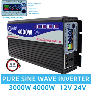موجة جيبية نقية العاكس 220v 12v 48v 110v 3000W 4000WInversor محول الجهد تحويل الطاقة الشمسية العاكس