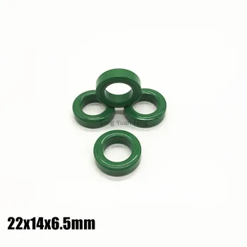 5PC المنغنيز-الزنك عالية الموصلية الأخضر الفريت الأساسية خاتم 22*14*6.5 مم مضاد للطفيليات Toroide حلقية حبة لفائف الحديدية قمع