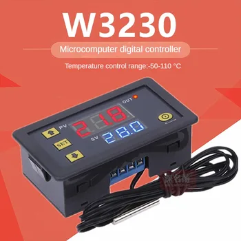W3230 مصغرة تحكم في درجة الحرارة الرقمية 12V 24V 220V الحرارة منظم تدفئة تبريد تحكم Thermoregulator مع جهاز استشعار
