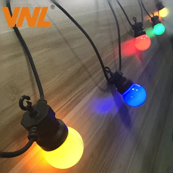 VNL IP65 LED العالم G50 متعدد الألوان لمبة سلسلة للاتصال الملونة في الهواء الطلق سلسلة أضواء الزفاف إكليل عيد الميلاد الطرف