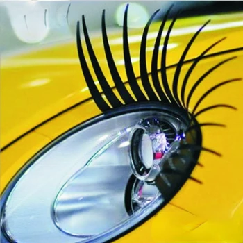 السيارة المصابيح الأمامية العين لاش ملصقات شخصية تعديل السيارة ملصقا العين الكهربائية أضواء الديكور الحاجب مضحك الإبداعية الإمدادات