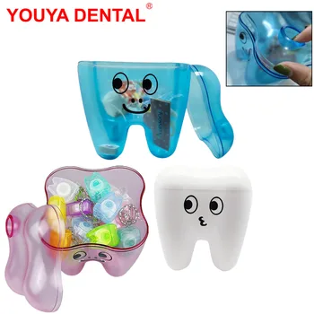 الأسنان صغيرة البنود تخزين مربع من البلاستيك طب الأسنان الملحقات طبيب الأسنان الهدايا لطيف الأسنان سطح المكتب على شكل مربع التخزين المتنوعة التخزين