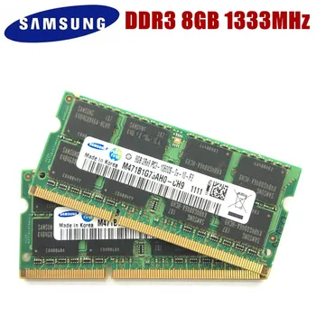 سامسونج DDR3 8GB 4GB 1GB 2GB PC3 10600S 1333Mhz PC3 10600S 4G 8G 1G 2G 1333 ميغاهرتز ذاكرة الكمبيوتر المحمول Notebook وحدة SODIMM RAM