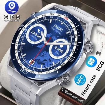 2023 جديدة NFC ECG+PPG الاتصال بلوتوث GPS تعقب الحركة الساعات الذكية Huawei Watch النهائي دائرة الرقابة الداخلية الروبوت Smartwatch الرجال الساعات