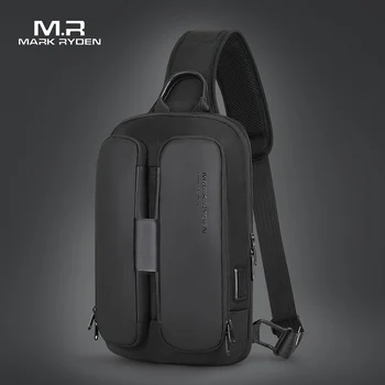 مارك Ryden حقيبة كتف الرجال USB شحن الرجال حقيبة ستايجلايت المياه طارد متعددة الوظائف حقيبة حبال صالح 9.7 بوصة باد