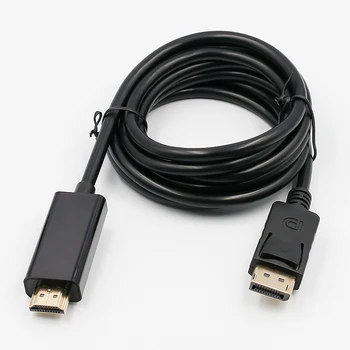 الجديد 1.8 M display port البسيطة Displayport إلى HDMI متوافق مع كابل محول محول لأجهزة الكمبيوتر المحمول HD العرض